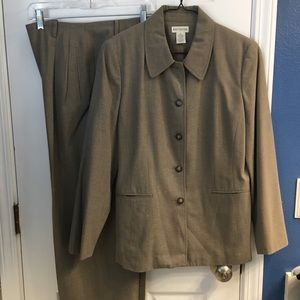 Ann Taylor Brown pinstriped suit